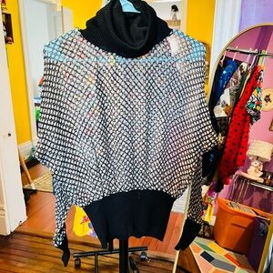 Vintage sheer polkadot top